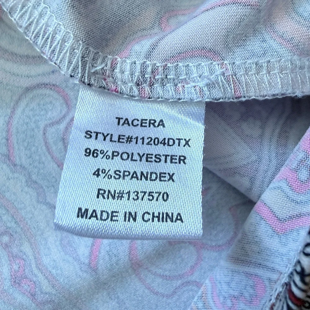 Tacera Pink and Purple Paisley Blouse - Picture 9 of 10